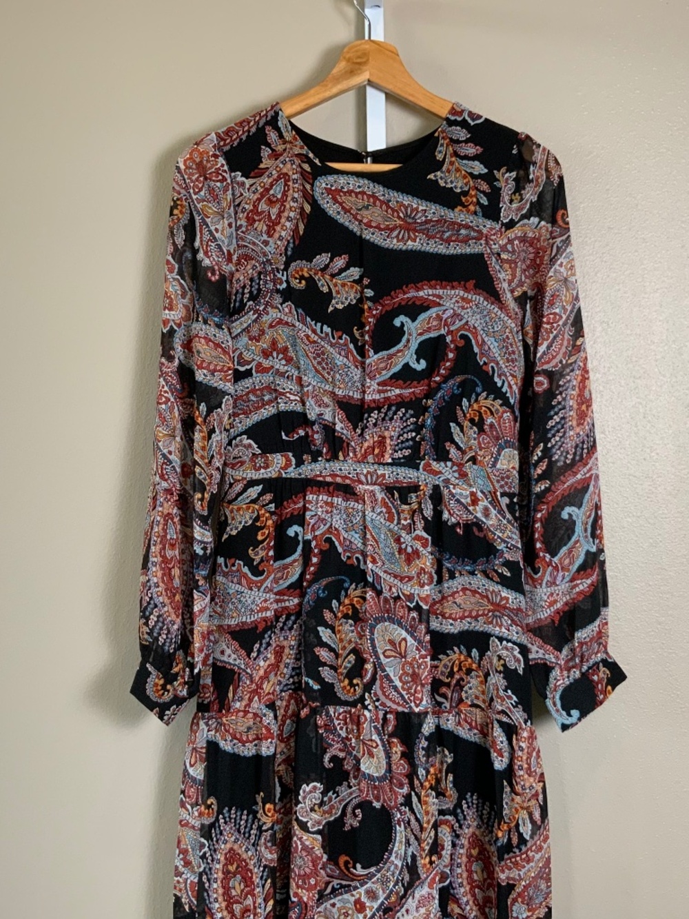 Anthropologie Paisley Long Sleeve Maxi Dress - Picture 6 of 16